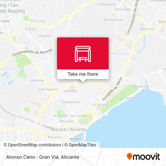 Alonso Cano - Gran Via map