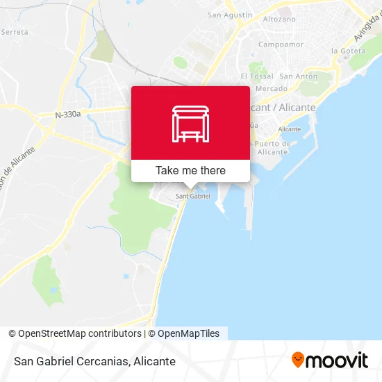 San Gabriel Cercanias map