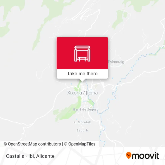 Castalla - Ibi map