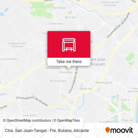 Ctra. San Juan-Tangel - Fte. Butano map