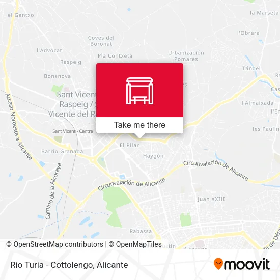 Rio Turia - Cottolengo map