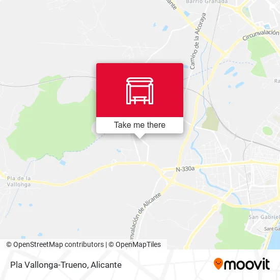 Pla Vallonga-Trueno map