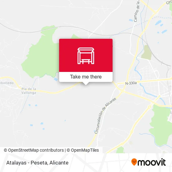 Atalayas - Peseta map