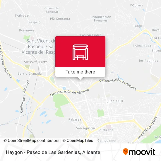 Haygon - Paseo de Las Gardenias map
