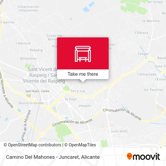 Camino Del Mahones - Juncaret map