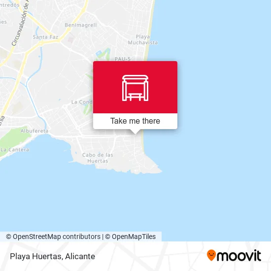 Playa Huertas map