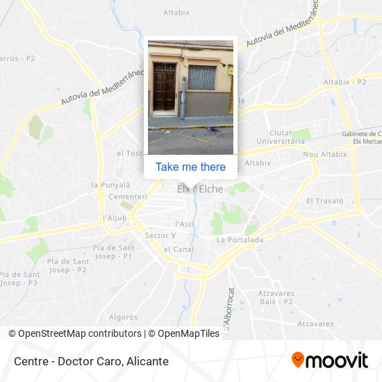 mapa Centre - Doctor Caro