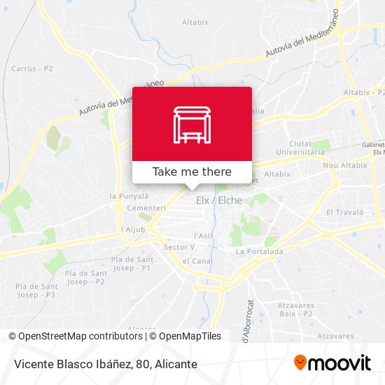 Vicente Blasco Ibáñez, 80 map