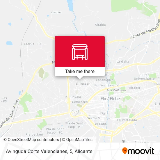 Avinguda Corts Valencianes, 5 map