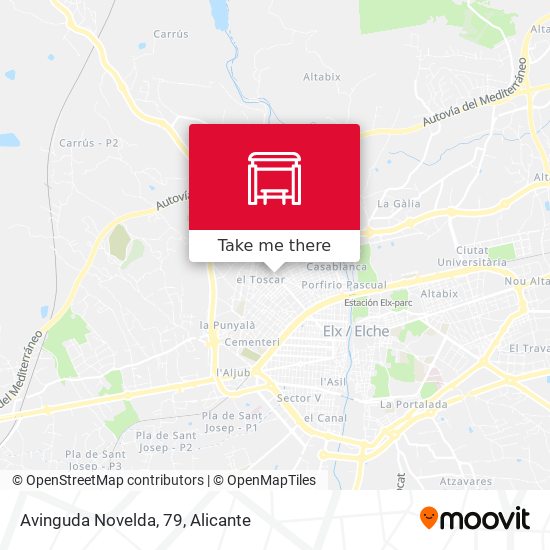 Avinguda Novelda, 79 map