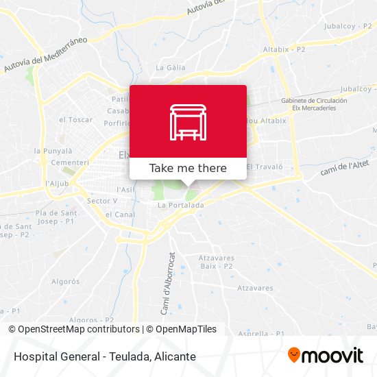 Hospital General - Teulada map