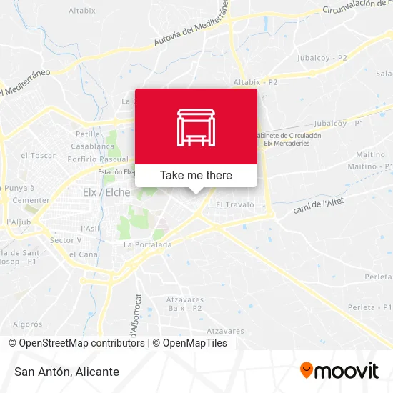 San Antón map