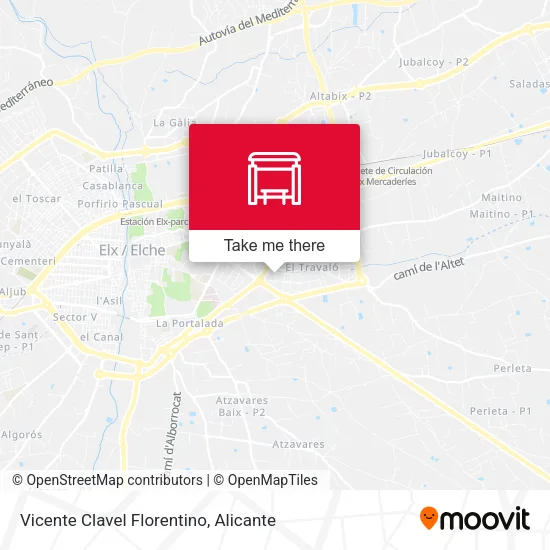 Vicente Clavel Florentino map
