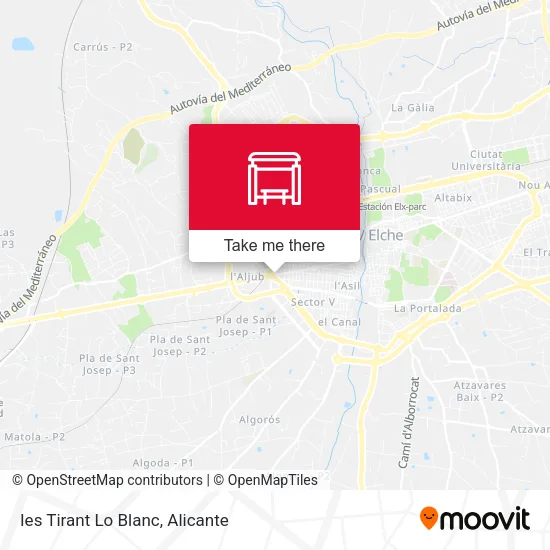 Ies Tirant Lo Blanc map
