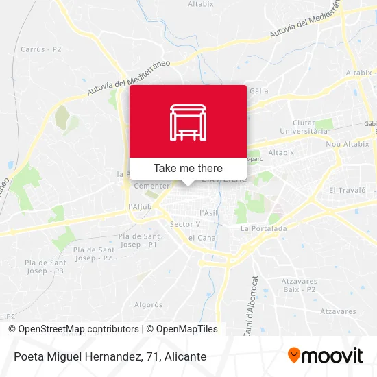 Poeta Miguel Hernandez, 71 map