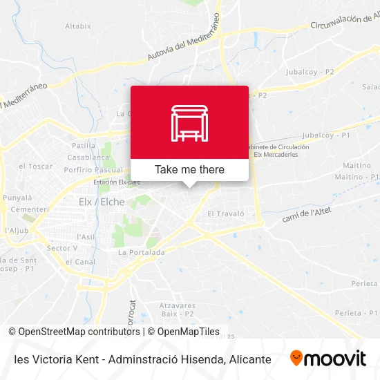 Ies Victoria Kent - Adminstració Hisenda map