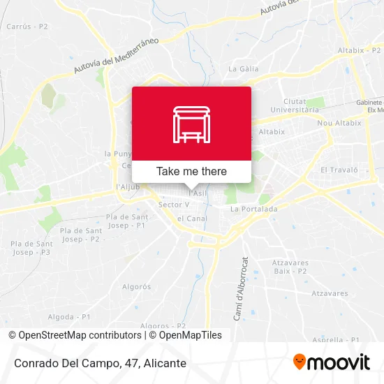 Conrado Del Campo, 47 map