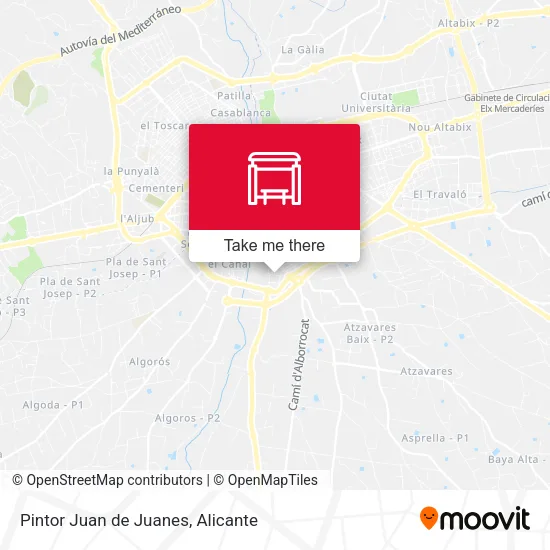 Pintor Juan de Juanes map