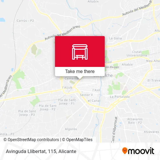 Avinguda Llibertat, 115 map