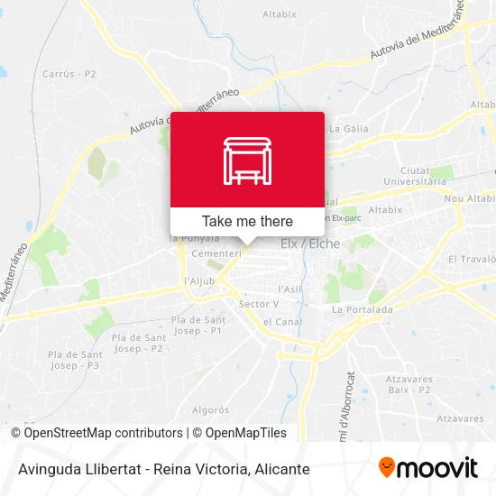 Avinguda Llibertat - Reina Victoria map