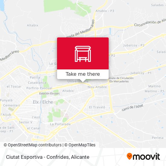 Ciutat Esportiva - Confrides map