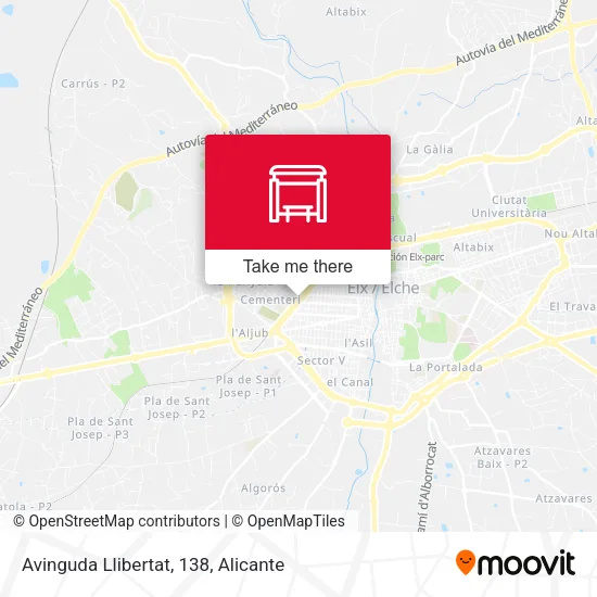 Avinguda Llibertat, 138 map