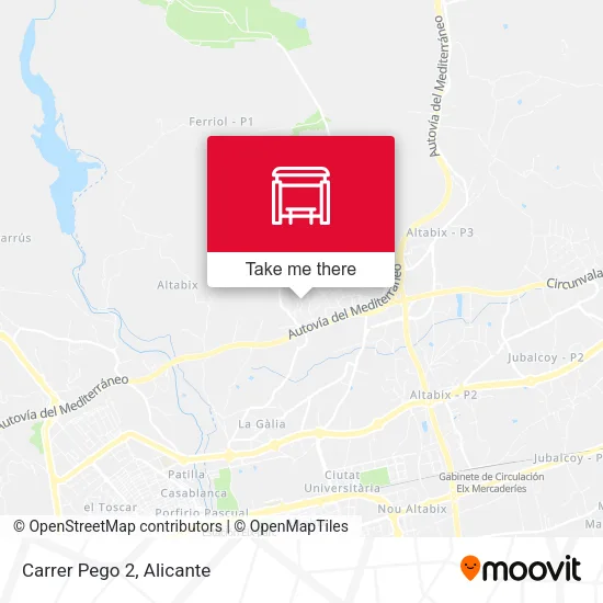 Carrer Pego 2 map