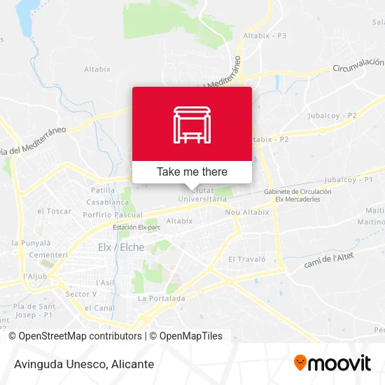 Avinguda Unesco map