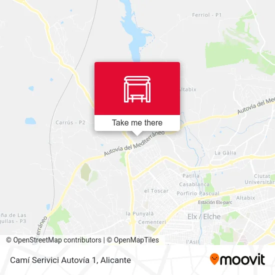 Camí Serivici Autovía 1 map