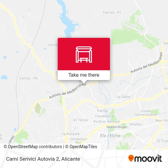 Camí Serivici Autovía 2 map