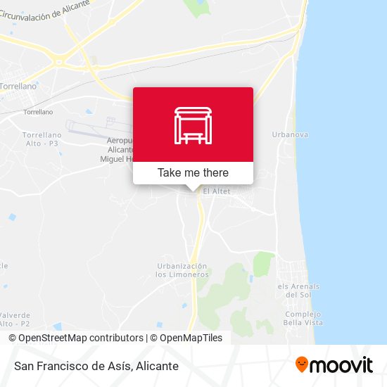 San Francisco de Asís map