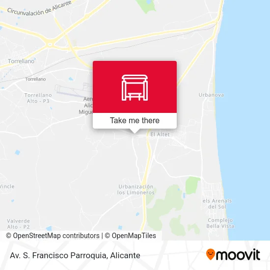 Av. S. Francisco Parroquia map