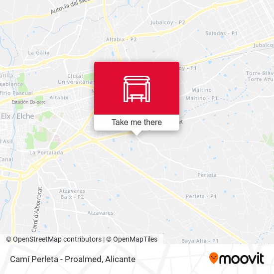 Camí Perleta - Proalmed map