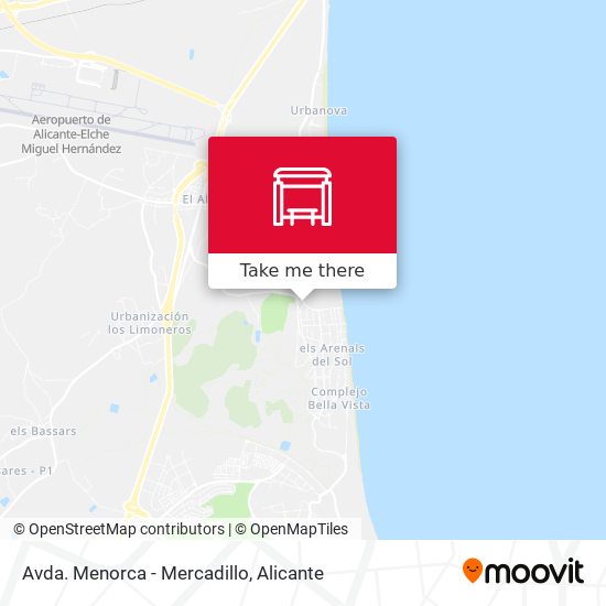 Avda. Menorca - Mercadillo map