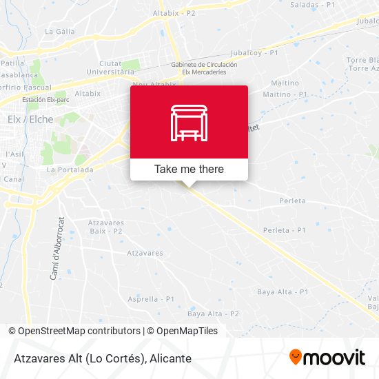 Atzavares Alt (Lo Cortés) map