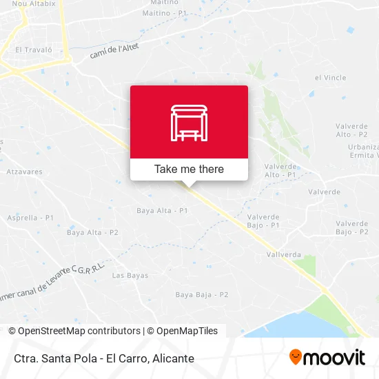 mapa Ctra. Santa Pola - El Carro