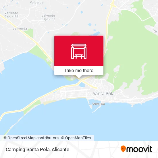 Càmping Santa Pola map