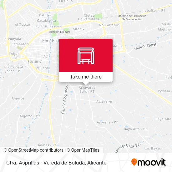 mapa Ctra. Asprillas - Vereda de Boluda