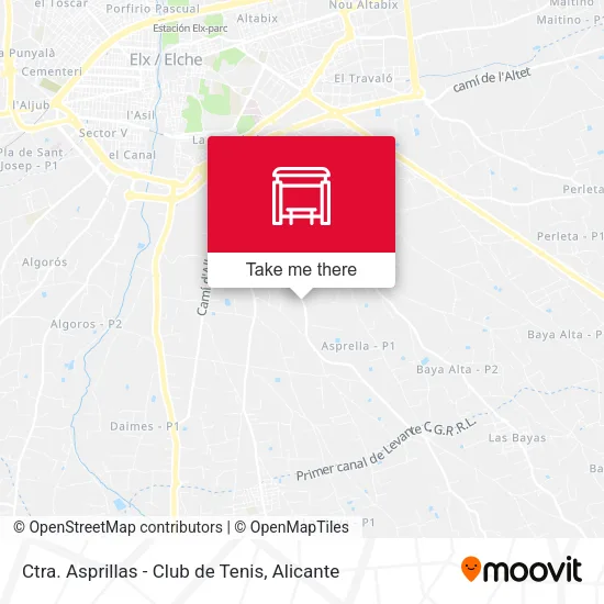 Ctra. Asprillas - Club de Tenis map