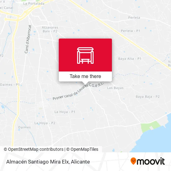 Almacén Santiago Mira Elx map