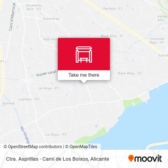 Ctra. Asprillas - Camí de Los Boixos map