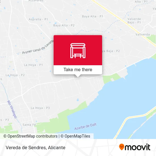 Vereda de Sendres map