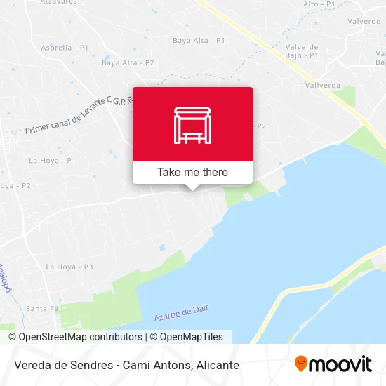 Vereda de Sendres - Camí Antons map