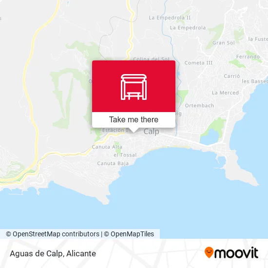 Aguas de Calp map