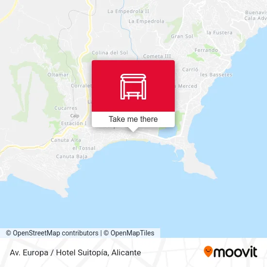 Av. Europa / Hotel Suitopía map