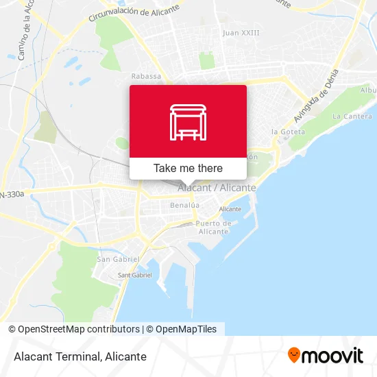 Alacant Terminal map