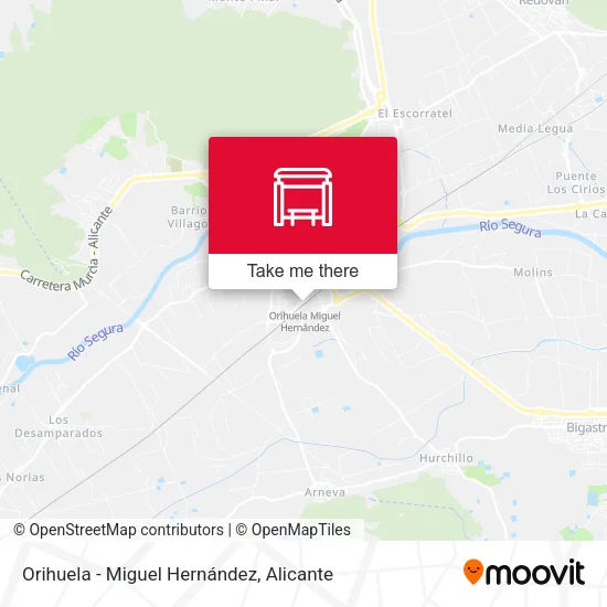 Orihuela - Miguel Hernández map