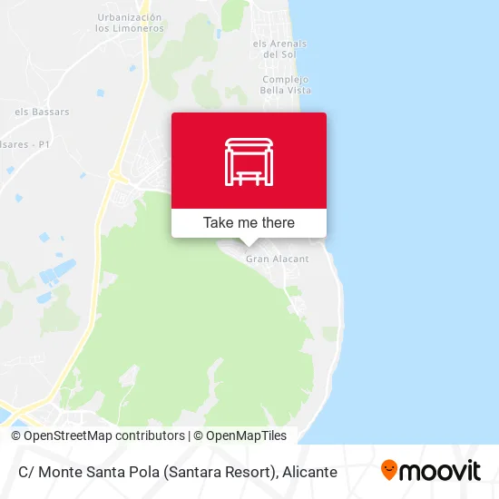 C/ Monte Santa Pola (Santara Resort) map
