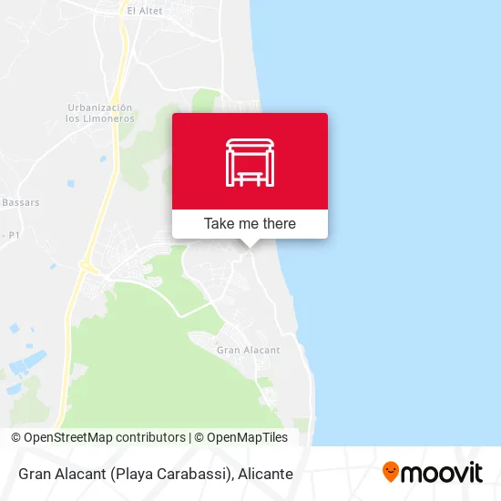 mapa Gran Alacant (Playa Carabassi)