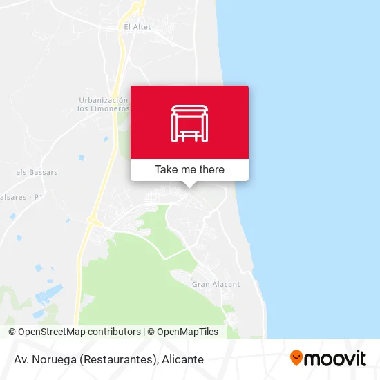mapa Av. Noruega (Restaurantes)